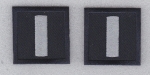LT Lieutenant SILVER on MIDNIGHT NAVY rank insignia collar lapel patches 1.5" LARGE